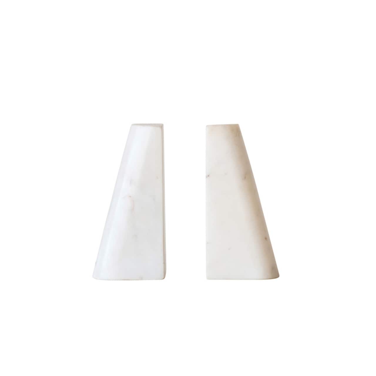 Hello Honey® 6" White Marble Bookends Set